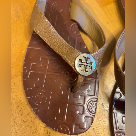 Tory Burch Brown Leather Sandals Size 7 - Picture 4 of 5